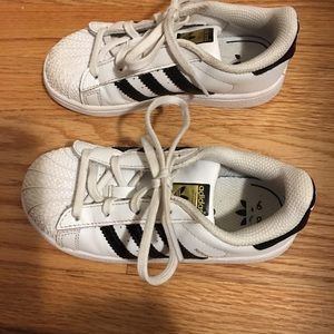 Adidas size 10k Superstar shoes